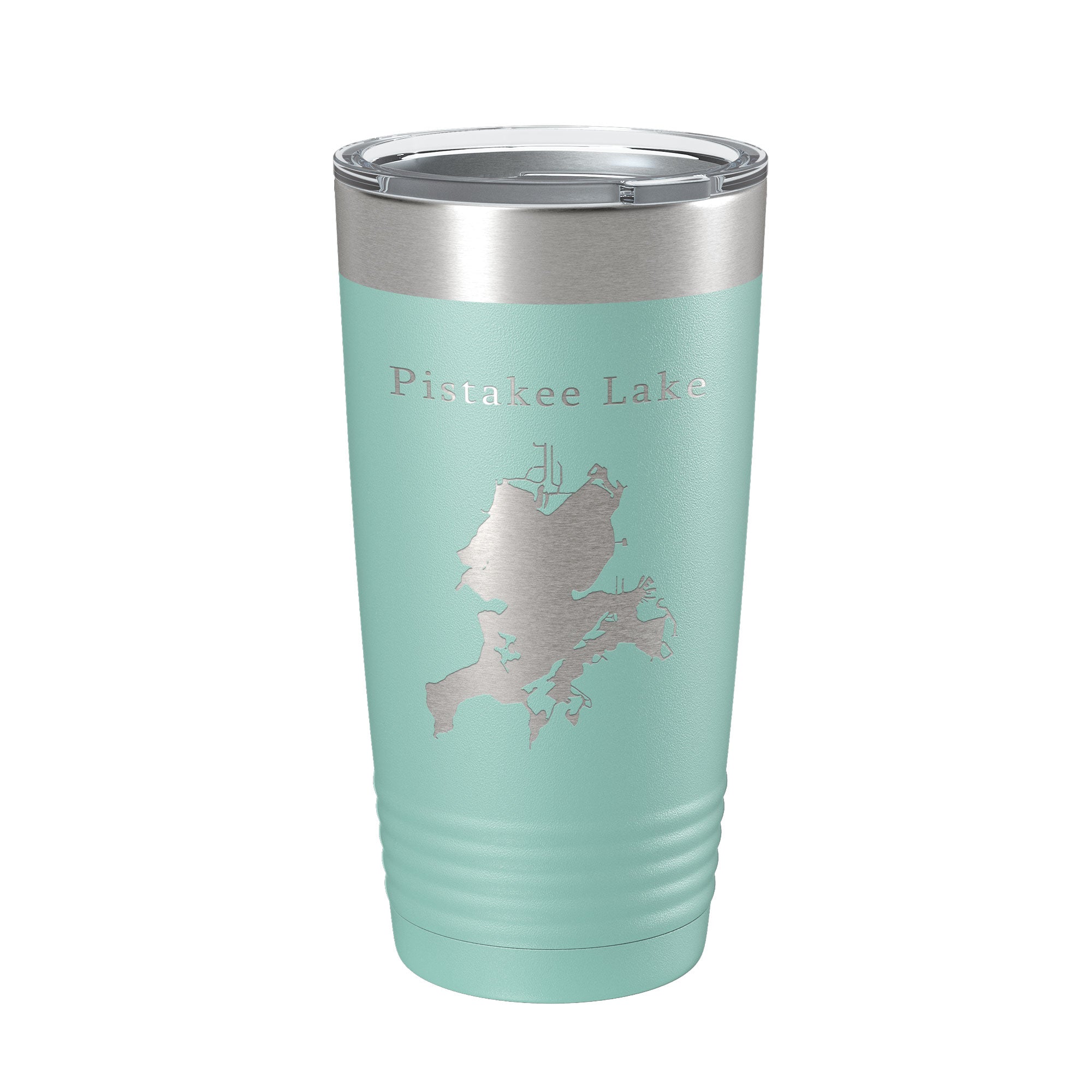 Pistakee Lake Map Tumbler Travel Mug Insulated Laser Engraved Coffee Cup Illinois 20 oz
