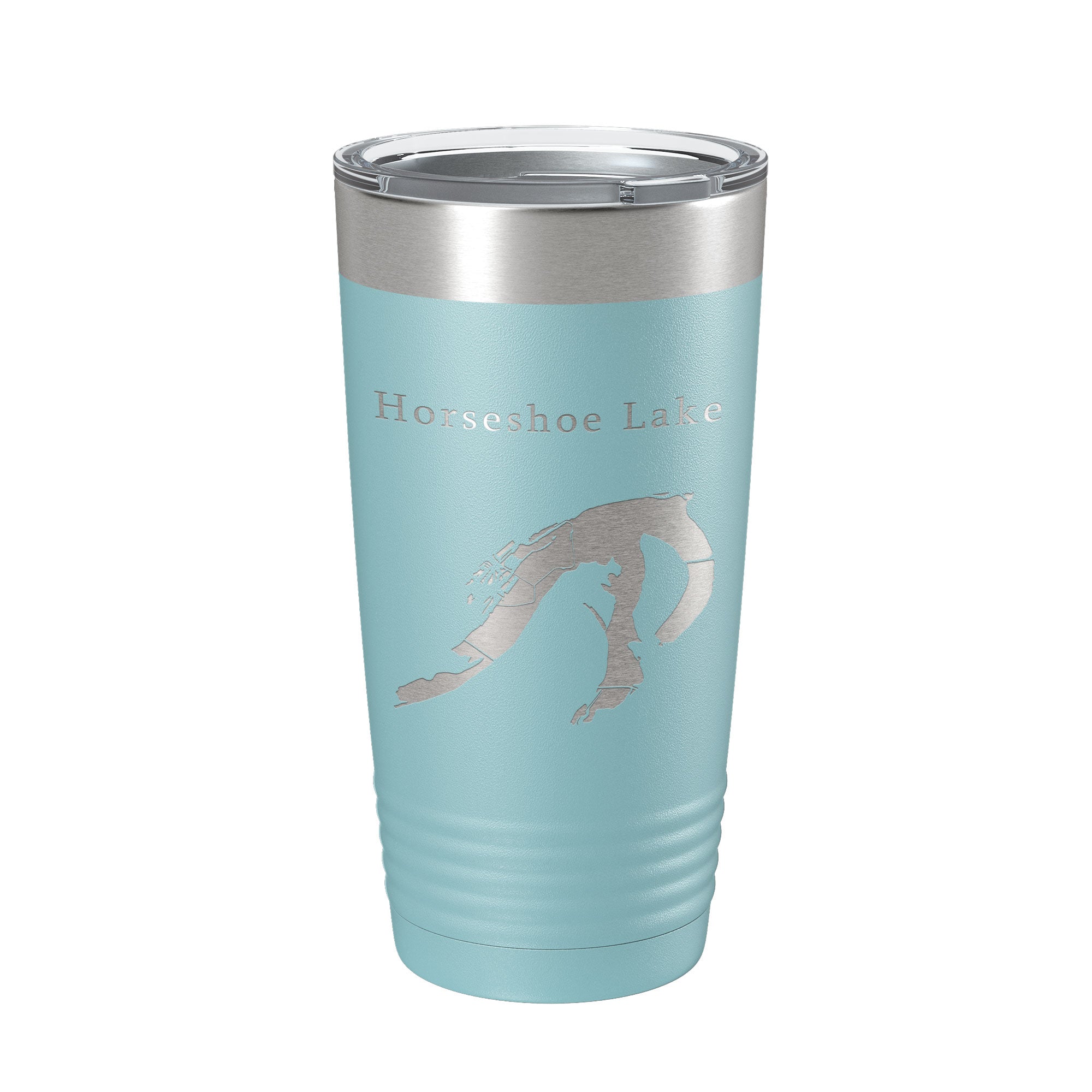 Horseshoe Lake Map Tumbler Travel Mug Insulated Laser Engraved Coffee Cup St. Louis Illinois 20 oz