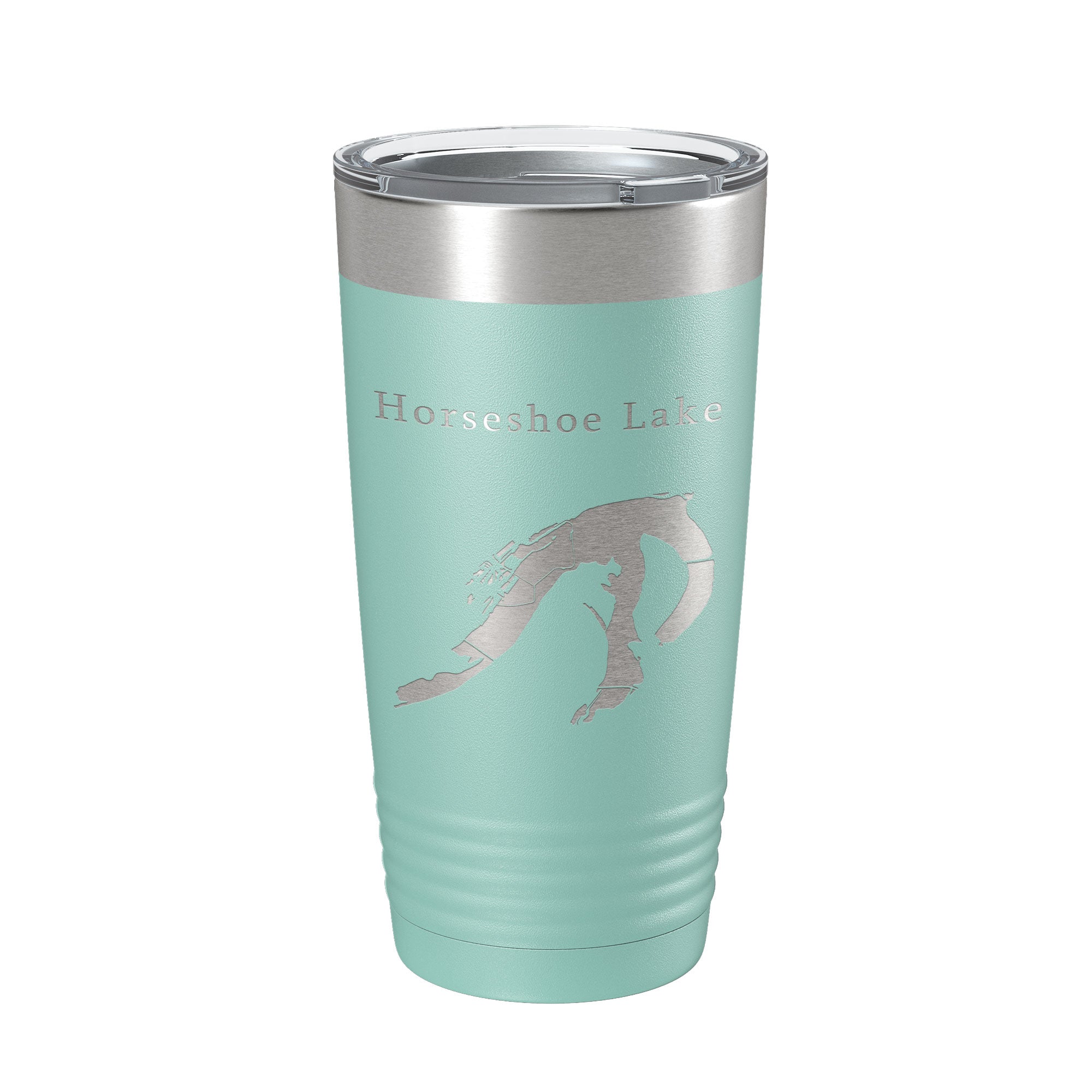 Horseshoe Lake Map Tumbler Travel Mug Insulated Laser Engraved Coffee Cup St. Louis Illinois 20 oz
