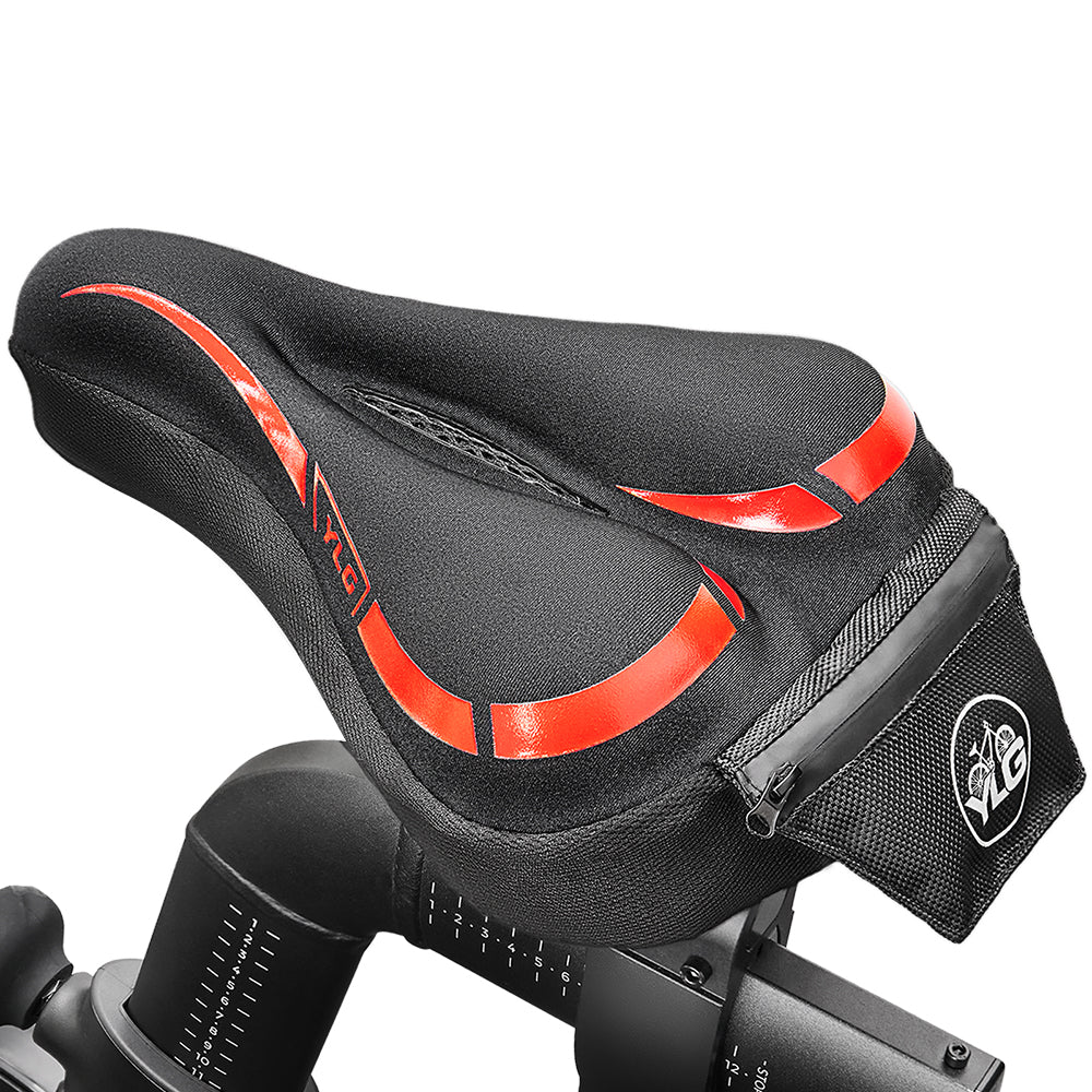 YC 5, YLG Red Memory Foam Bike seat Cover 11" x 7" Red