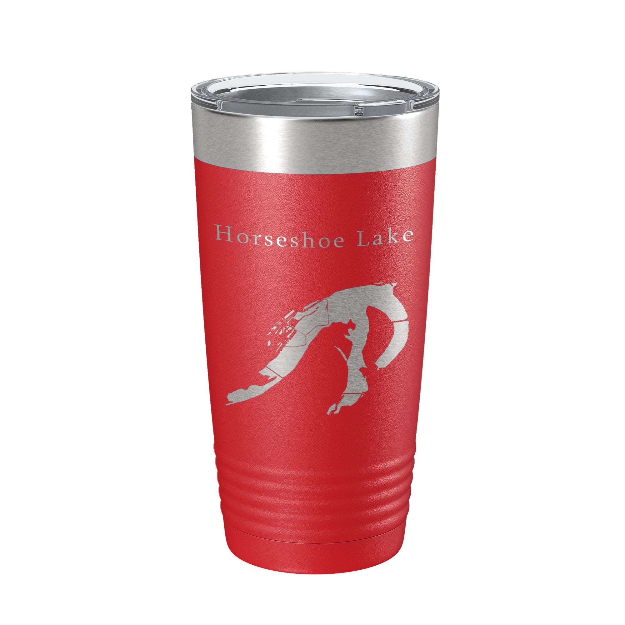 Horseshoe Lake Map Tumbler Travel Mug Insulated Laser Engraved Coffee Cup St. Louis Illinois 20 oz