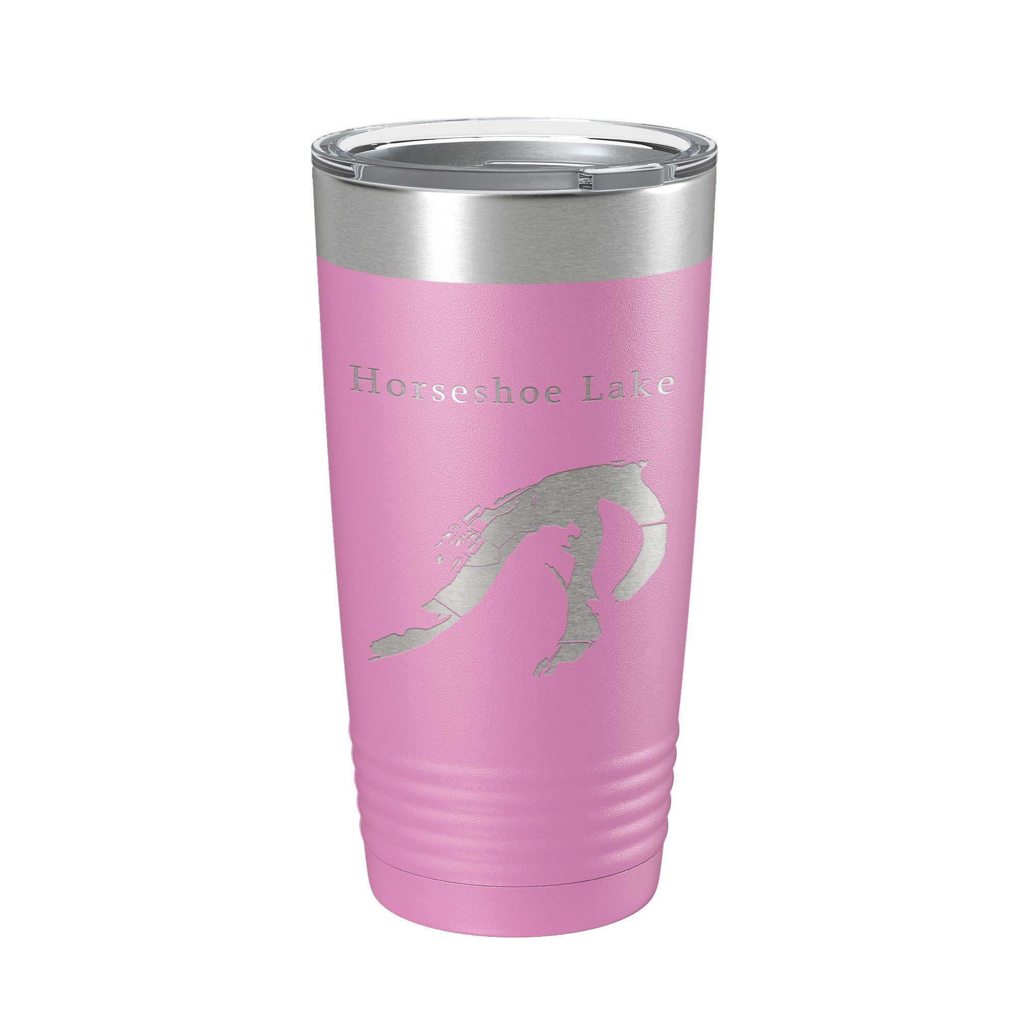 Horseshoe Lake Map Tumbler Travel Mug Insulated Laser Engraved Coffee Cup St. Louis Illinois 20 oz