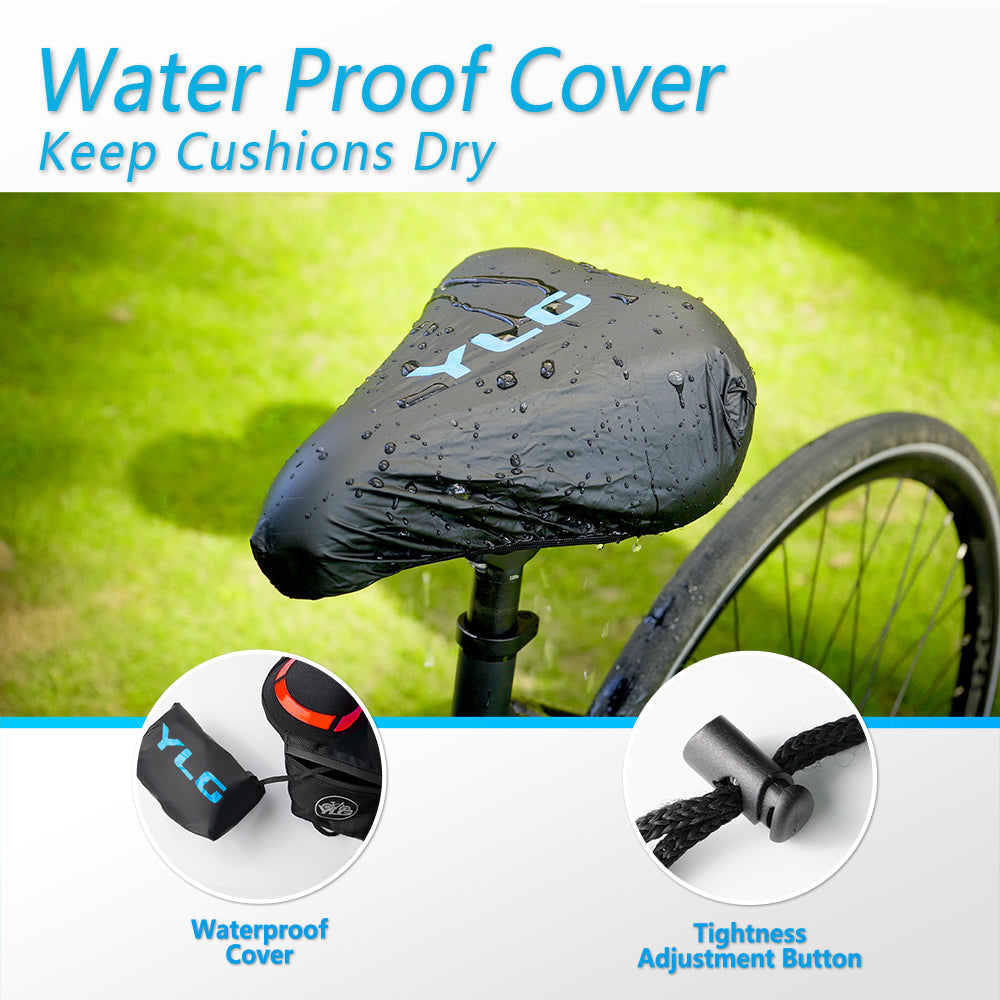 YC 5, YLG Red Memory Foam Bike seat Cover 11" x 7" Red