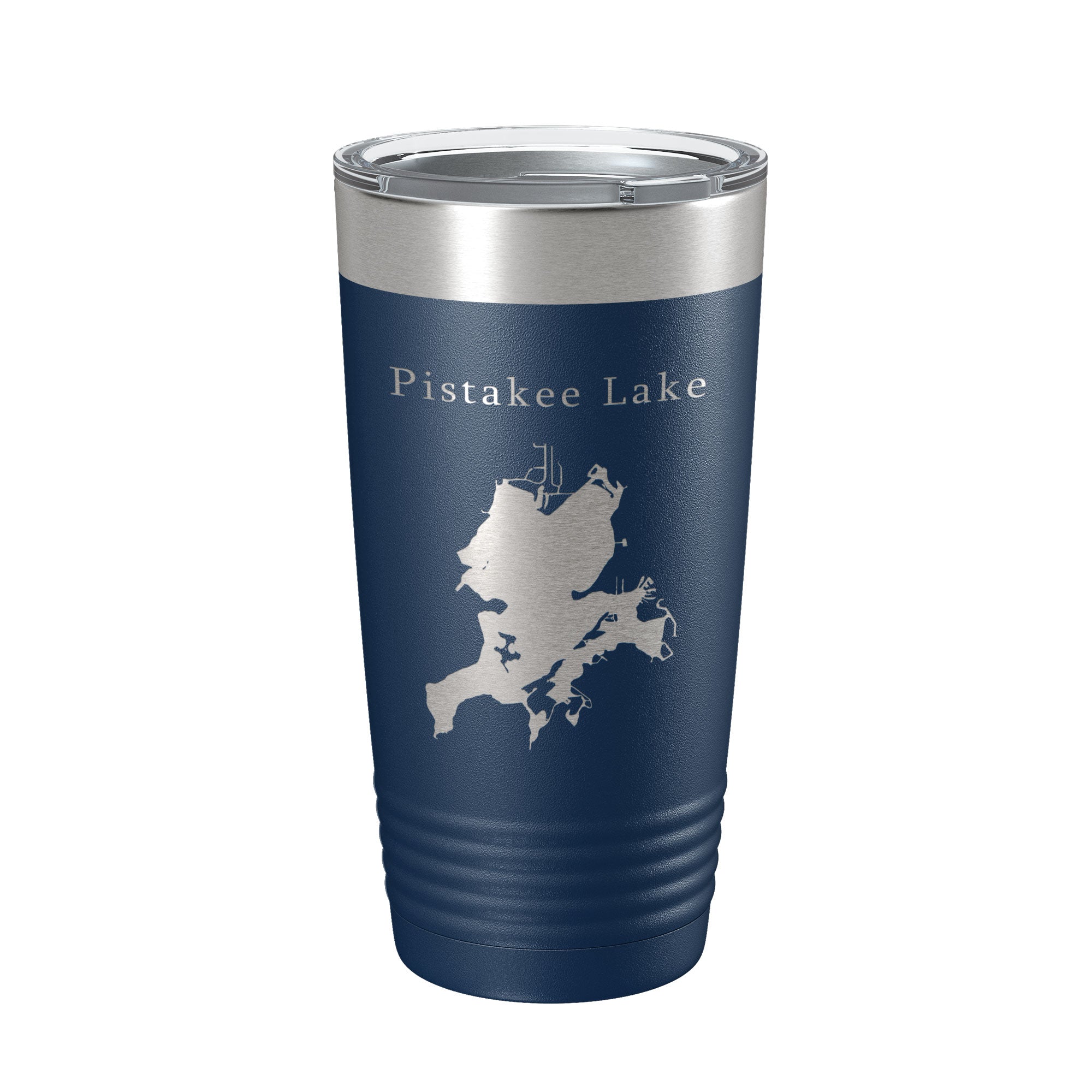 Pistakee Lake Map Tumbler Travel Mug Insulated Laser Engraved Coffee Cup Illinois 20 oz