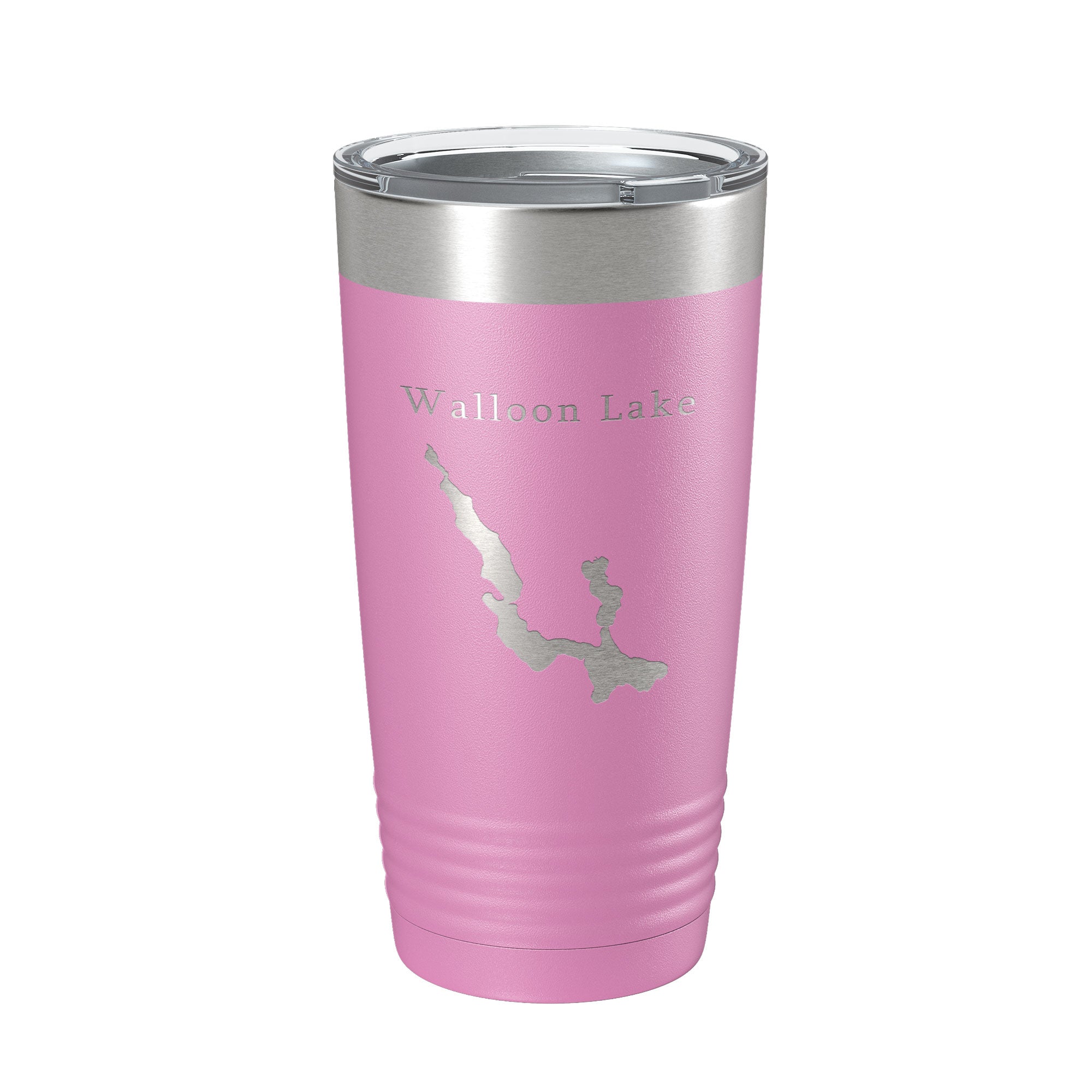 Walloon Lake Map Tumbler Travel Mug Insulated Laser Engraved Coffee Cup Michigan 20 oz
