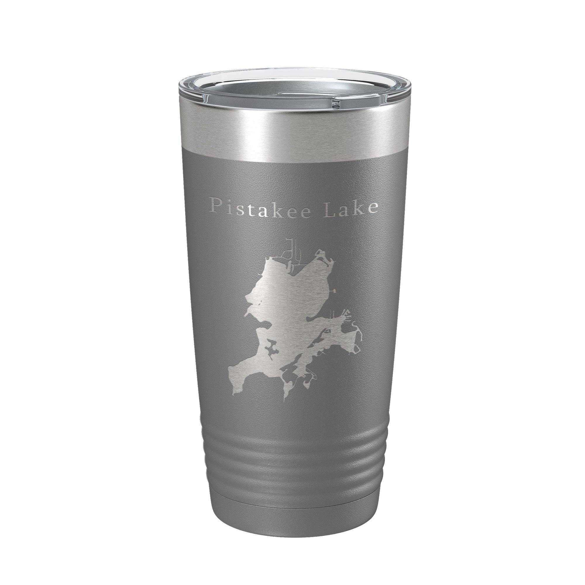 Pistakee Lake Map Tumbler Travel Mug Insulated Laser Engraved Coffee Cup Illinois 20 oz