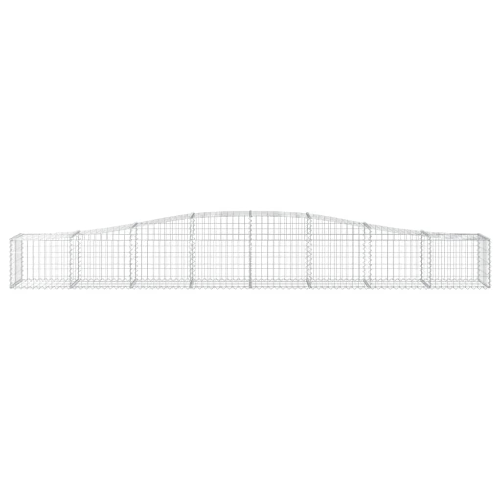 vidaXL Gabion Basket Arched Gabion Basket Planter for Flower Galvanized Iron