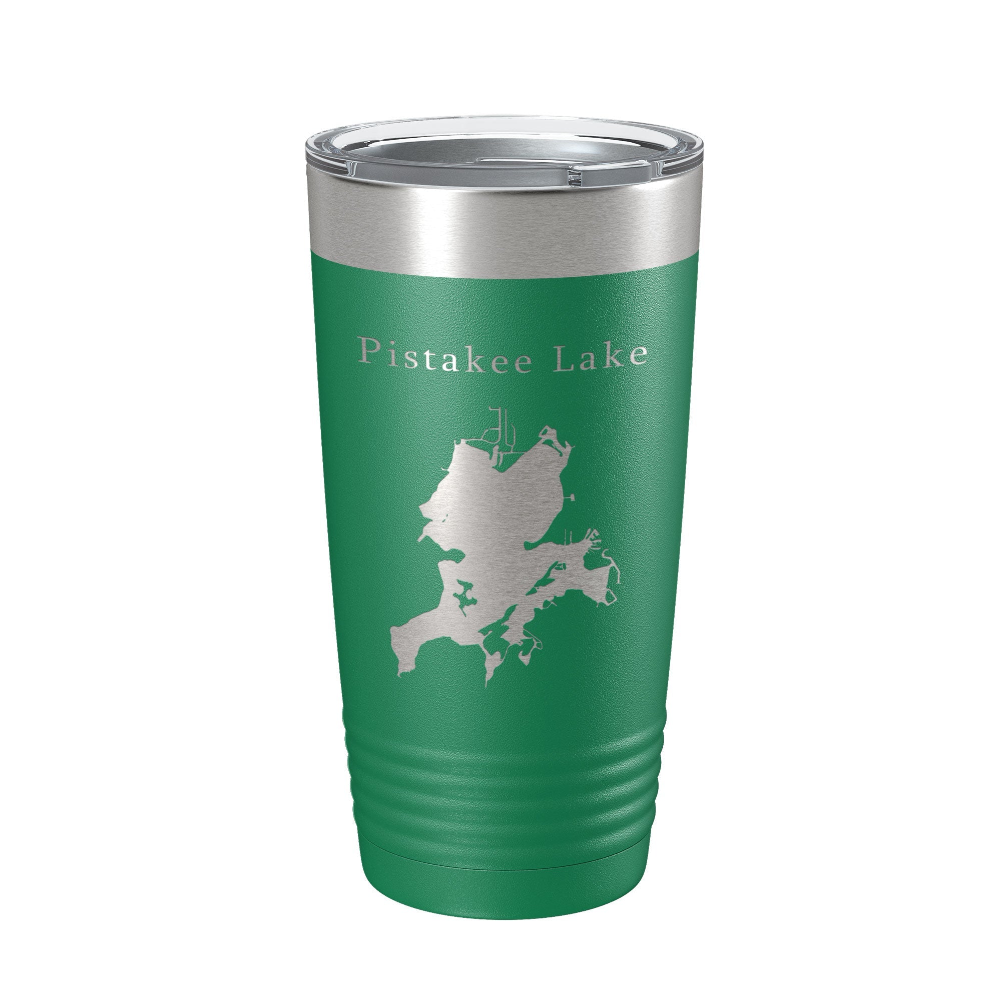 Pistakee Lake Map Tumbler Travel Mug Insulated Laser Engraved Coffee Cup Illinois 20 oz