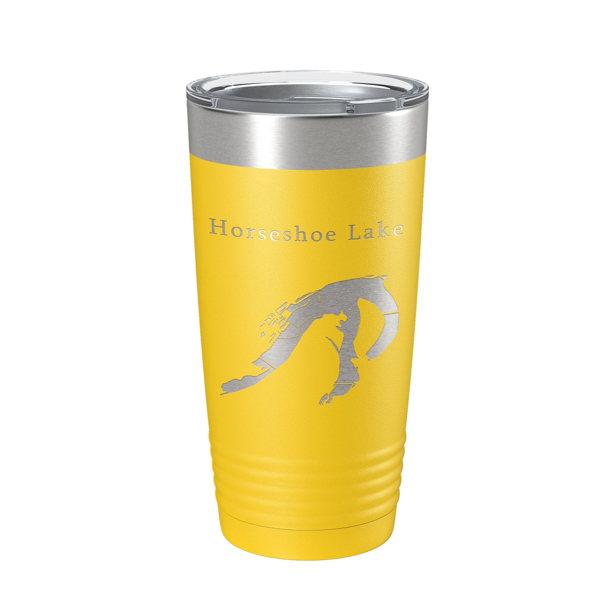 Horseshoe Lake Map Tumbler Travel Mug Insulated Laser Engraved Coffee Cup St. Louis Illinois 20 oz