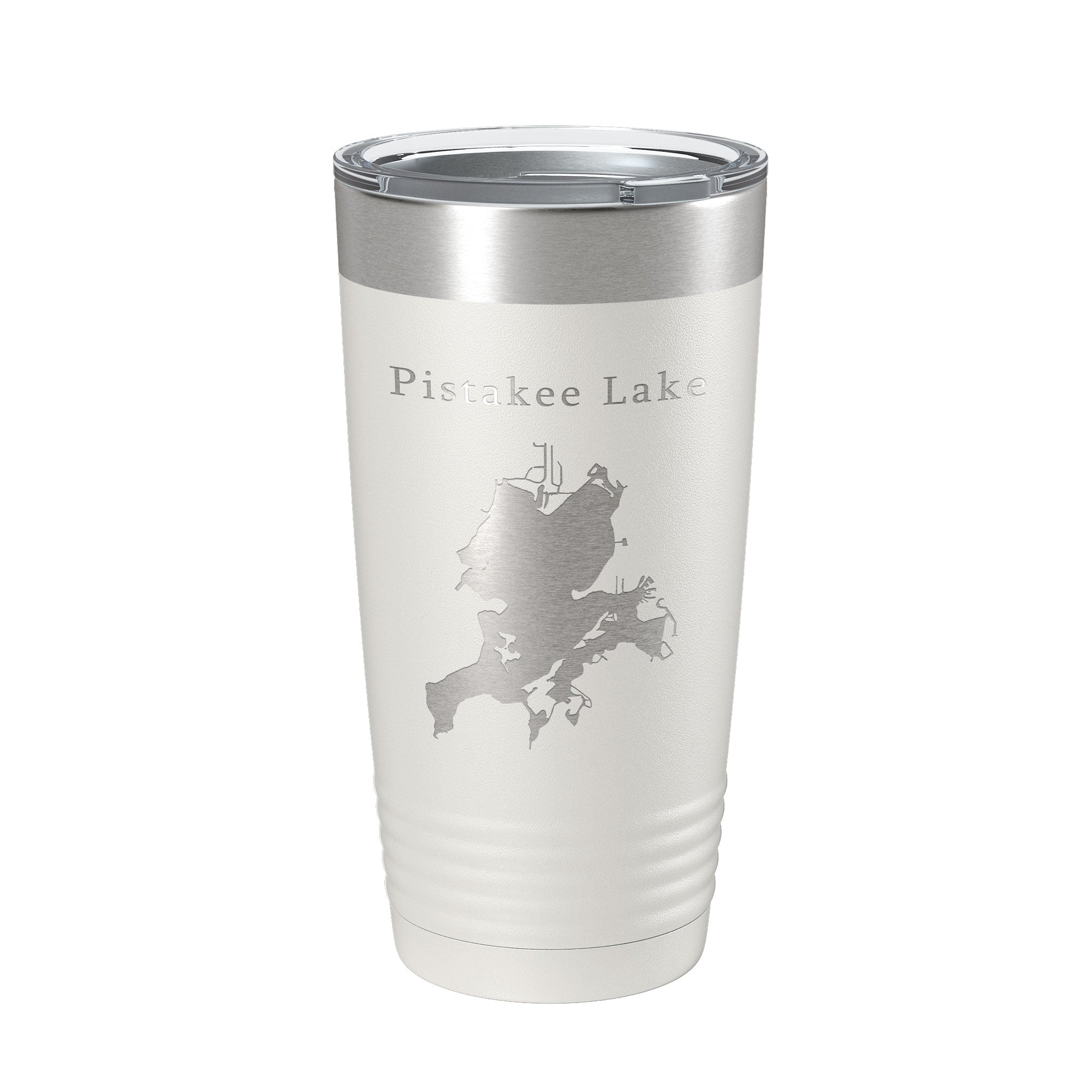 Pistakee Lake Map Tumbler Travel Mug Insulated Laser Engraved Coffee Cup Illinois 20 oz