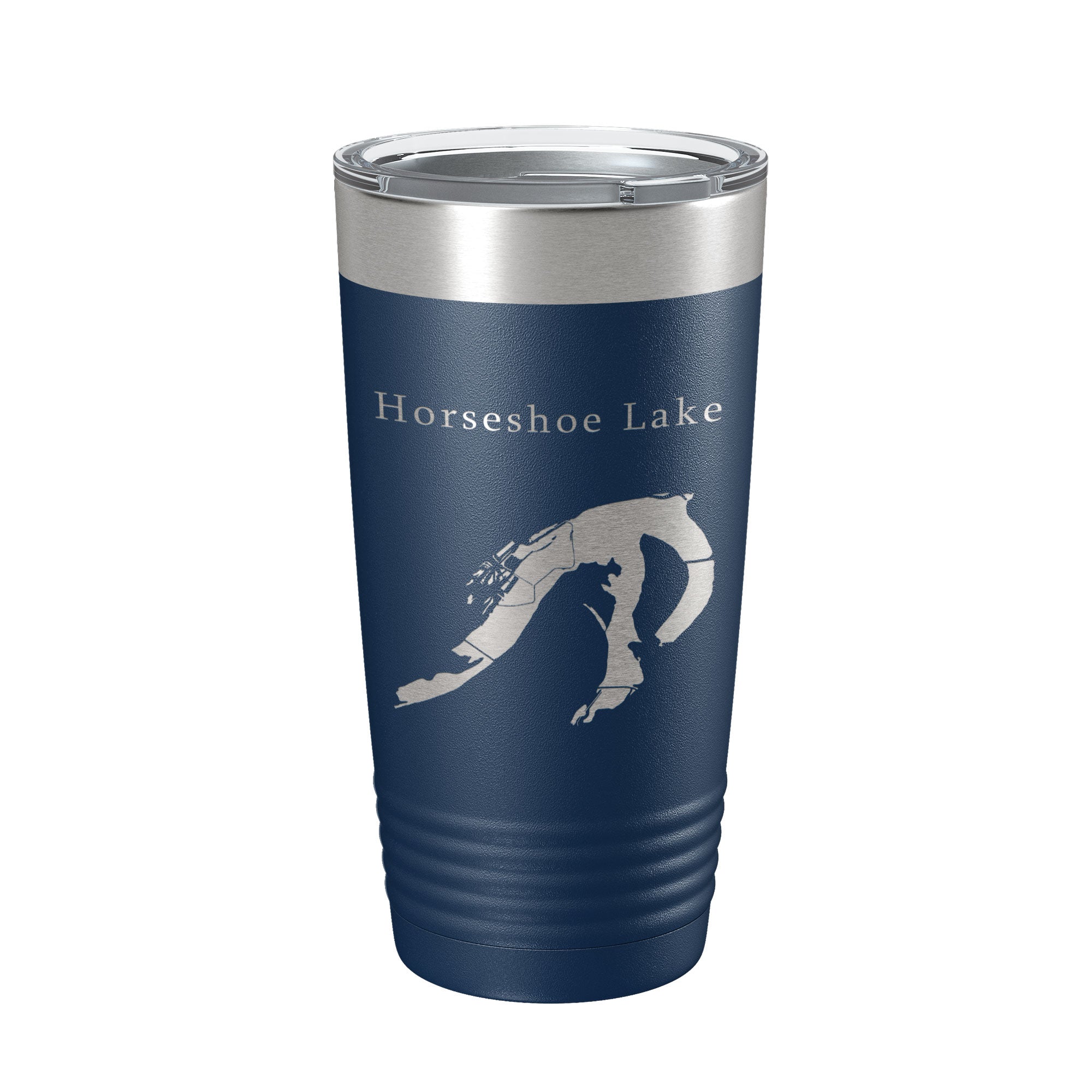 Horseshoe Lake Map Tumbler Travel Mug Insulated Laser Engraved Coffee Cup St. Louis Illinois 20 oz