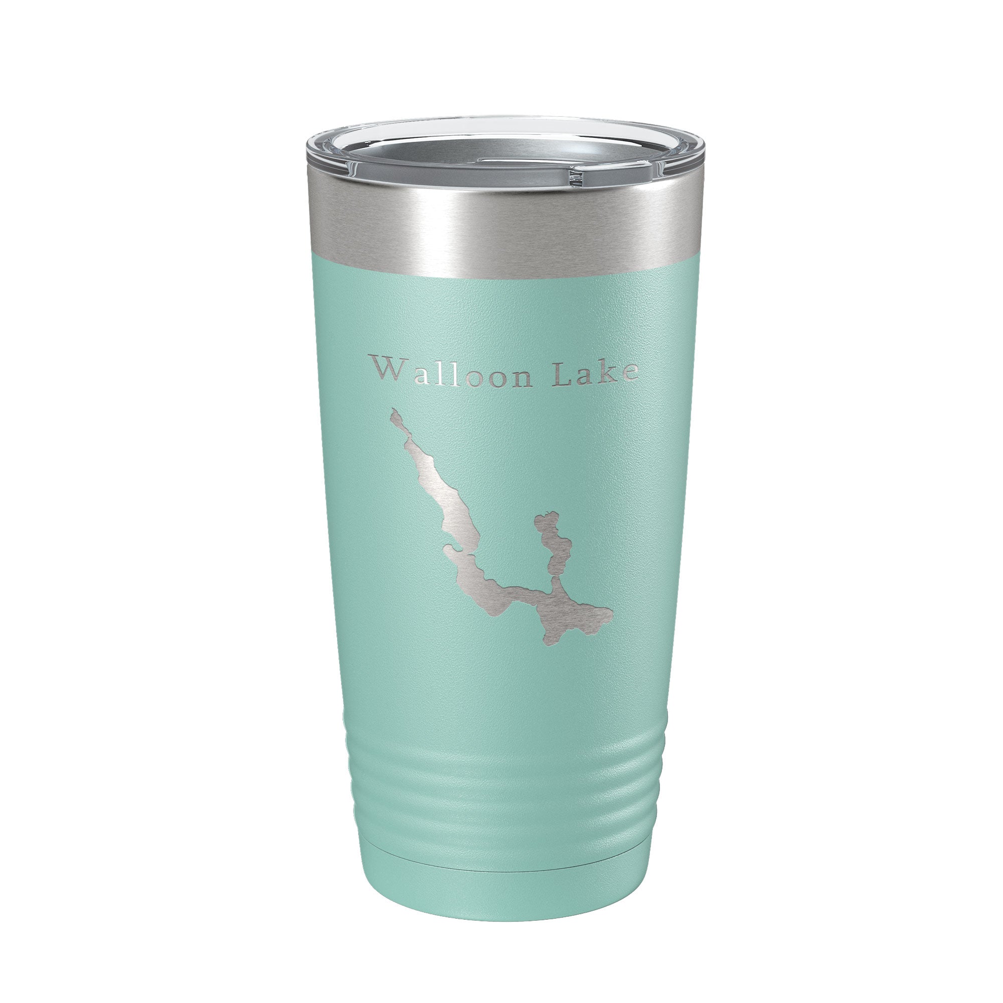Walloon Lake Map Tumbler Travel Mug Insulated Laser Engraved Coffee Cup Michigan 20 oz