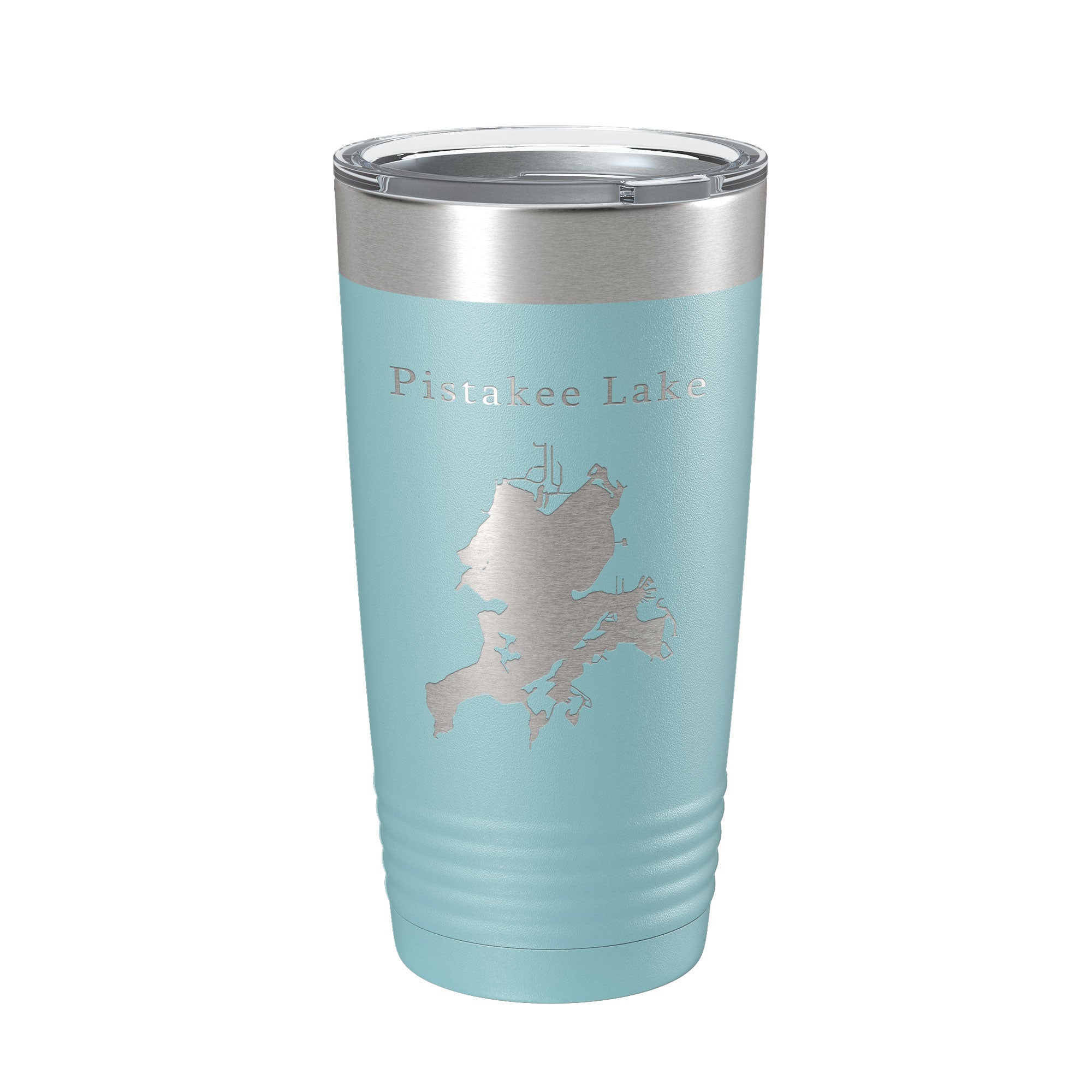 Pistakee Lake Map Tumbler Travel Mug Insulated Laser Engraved Coffee Cup Illinois 20 oz