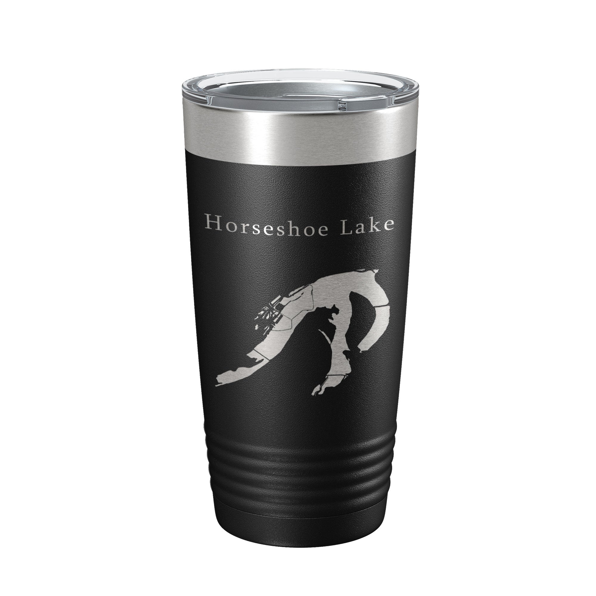 Horseshoe Lake Map Tumbler Travel Mug Insulated Laser Engraved Coffee Cup St. Louis Illinois 20 oz