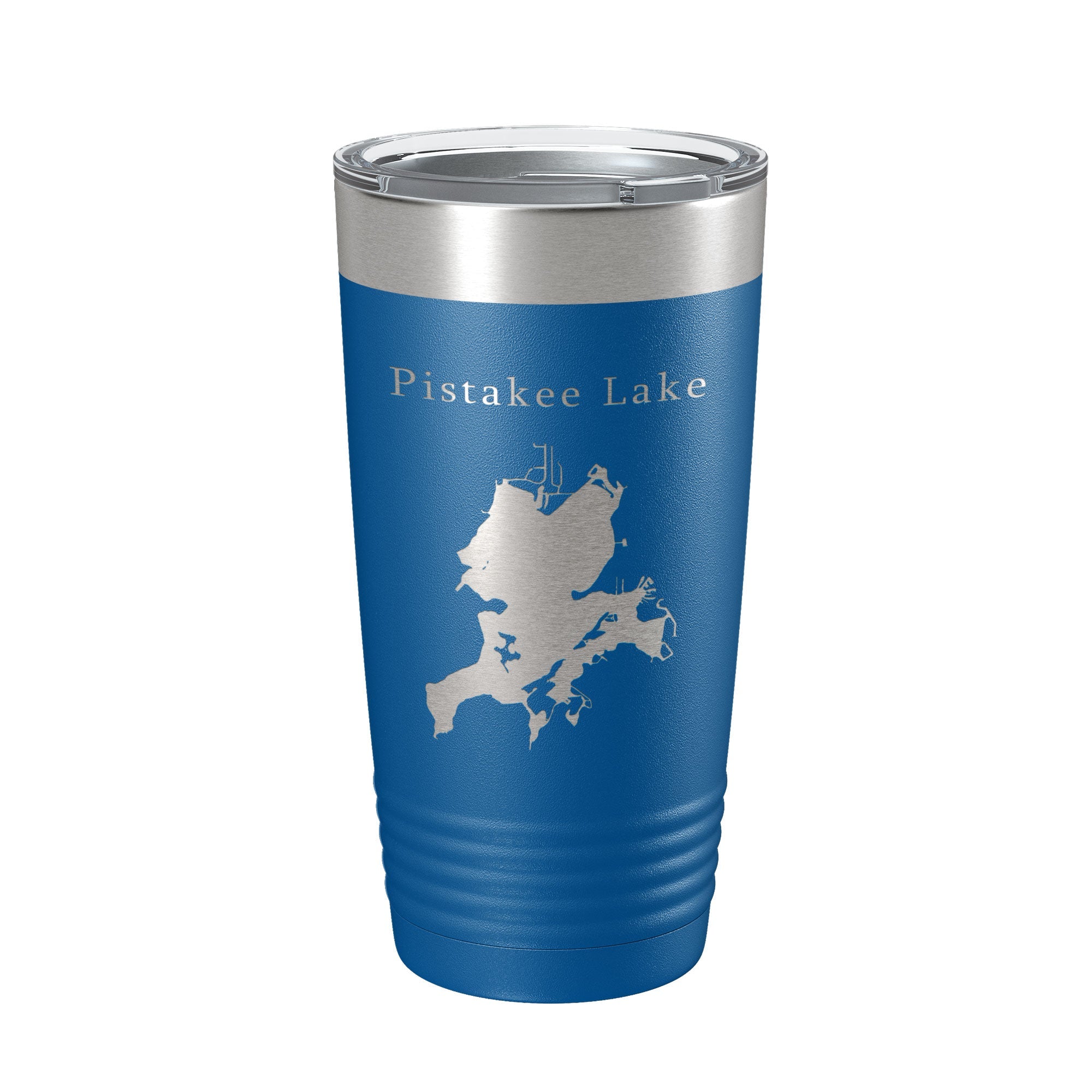 Pistakee Lake Map Tumbler Travel Mug Insulated Laser Engraved Coffee Cup Illinois 20 oz