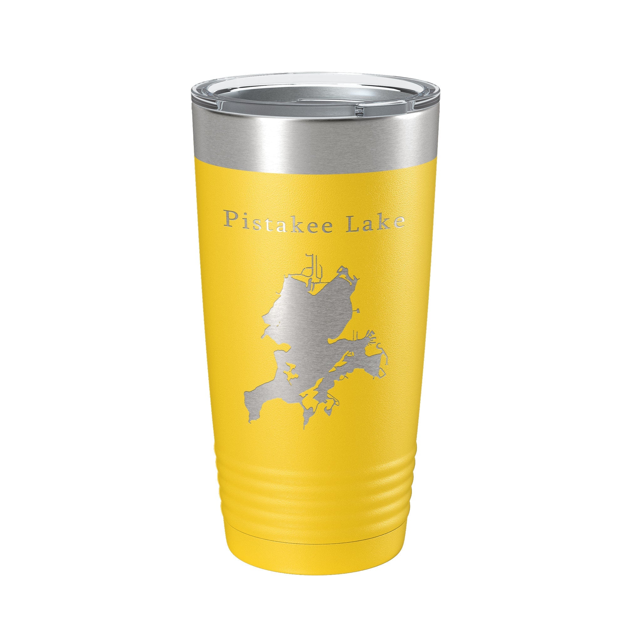 Pistakee Lake Map Tumbler Travel Mug Insulated Laser Engraved Coffee Cup Illinois 20 oz