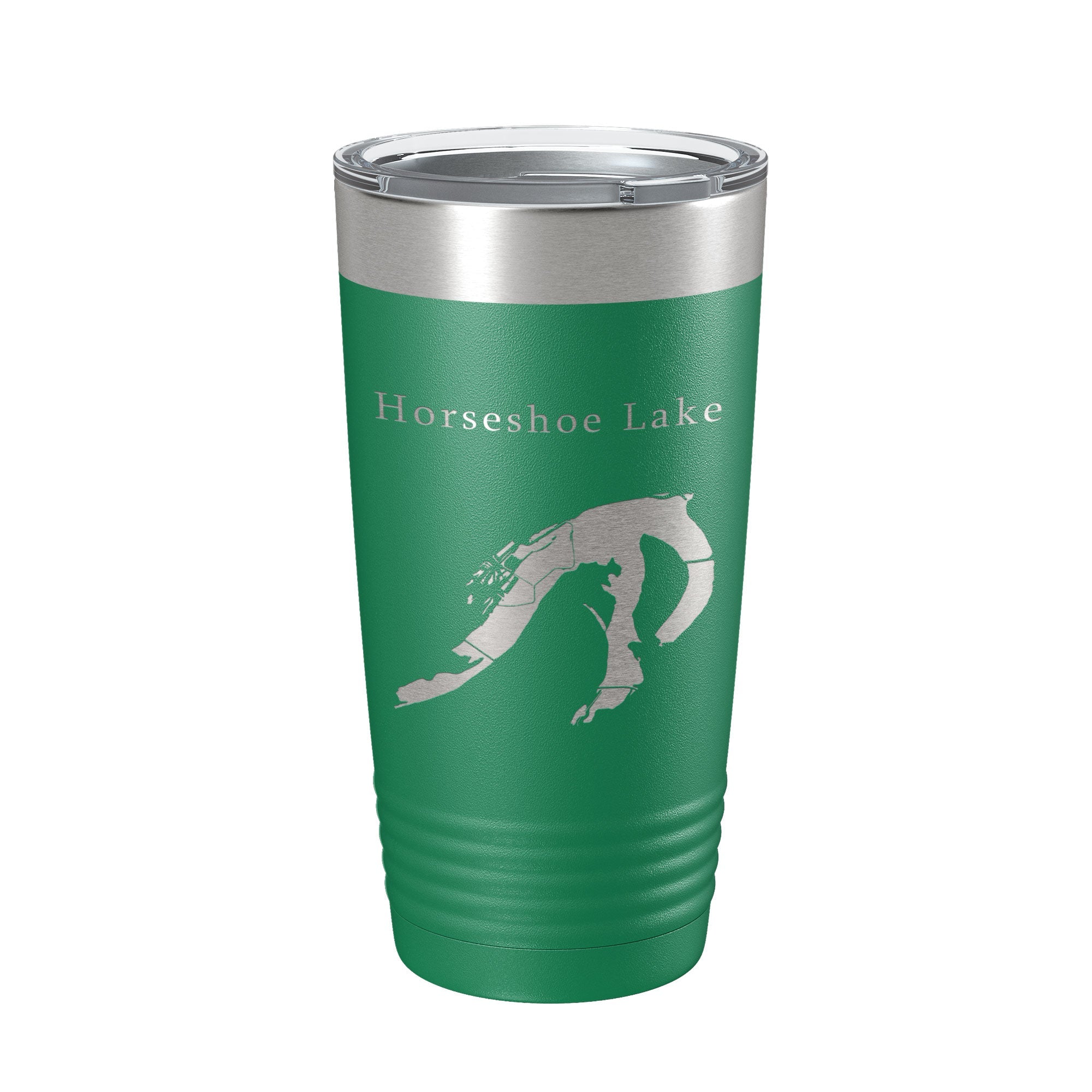 Horseshoe Lake Map Tumbler Travel Mug Insulated Laser Engraved Coffee Cup St. Louis Illinois 20 oz